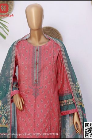 Riwayat Lawn Collection Printed Stitched lawn Suits Peach