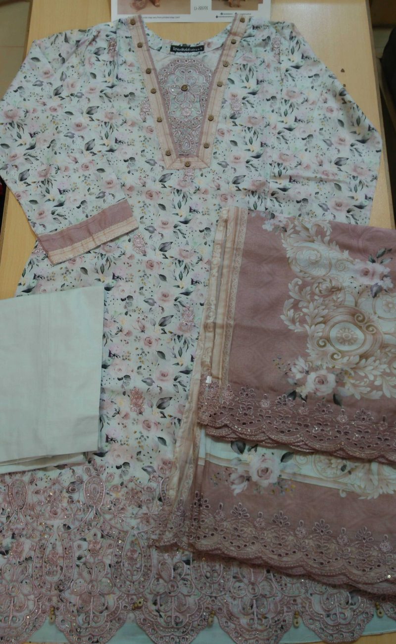 Tawakkal Cotton Cambric Fabric Stitched