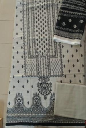 Riwayat Khaddar Collection Black and White Color